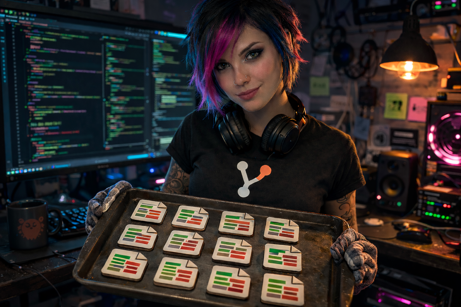 Batch of patches - hacker preparing atomic commits